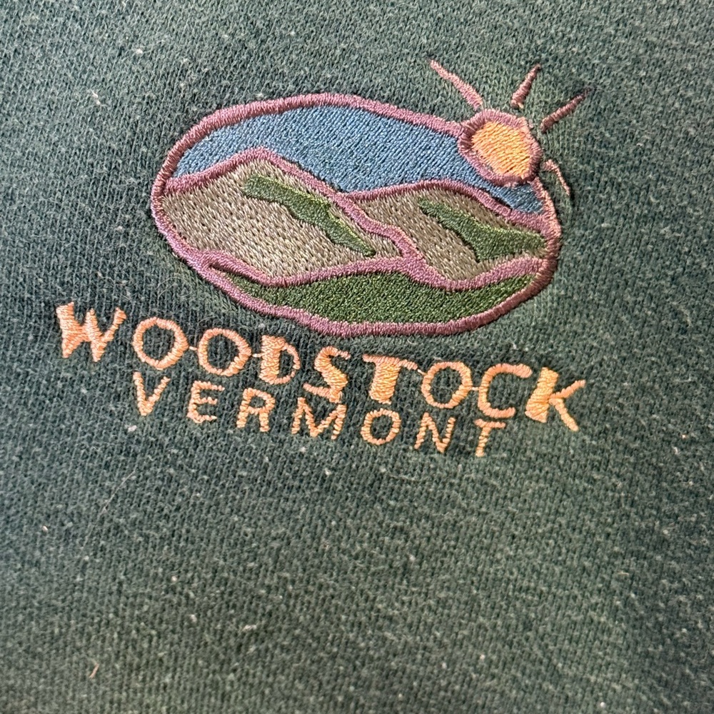 Men's Green Quarter-Zip Sweatshirt - Picture 3 of 6